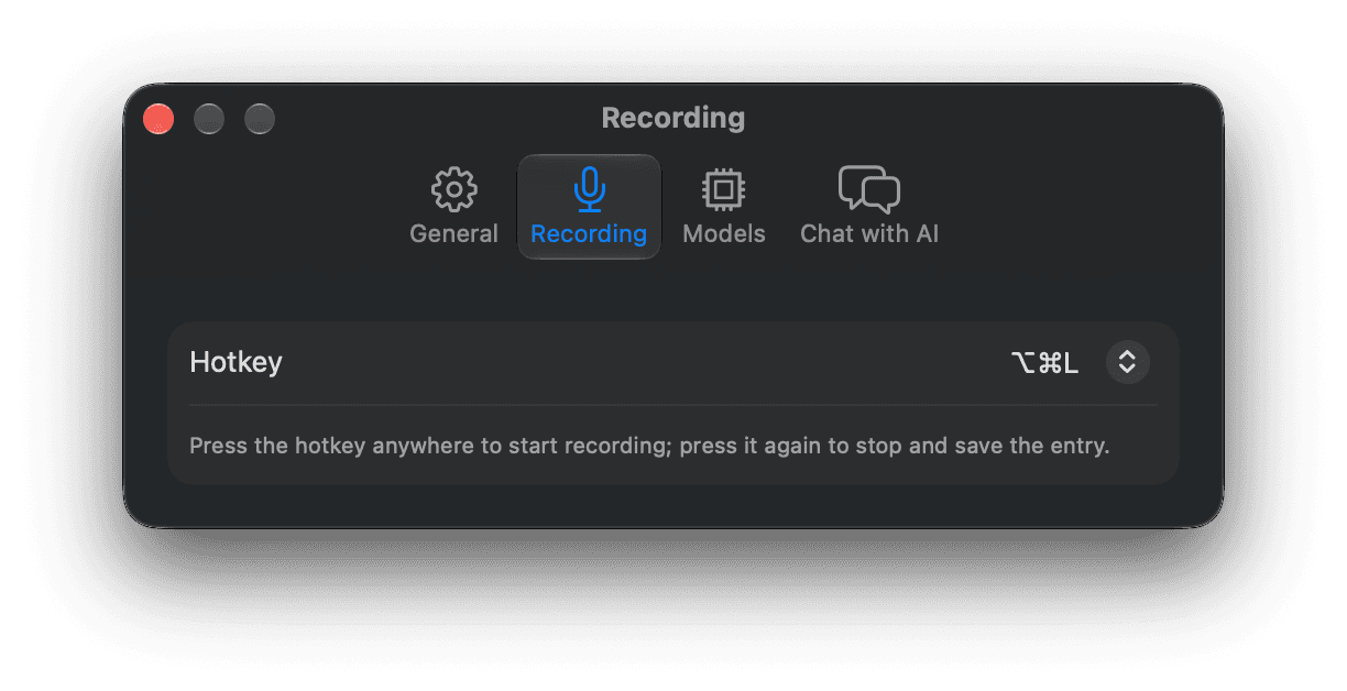 Captain's Log: Recording