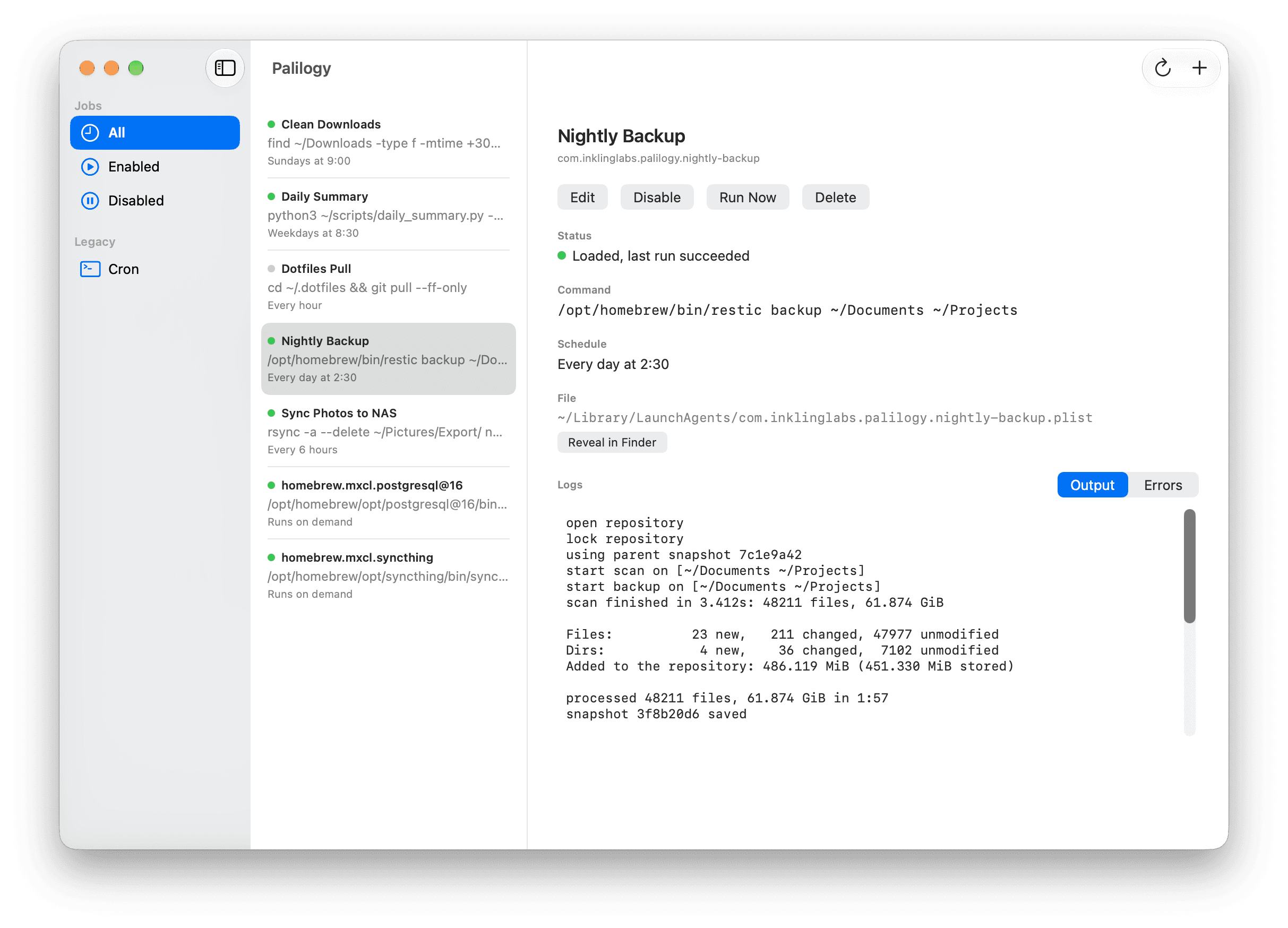 Palilogy: Jobs light mode